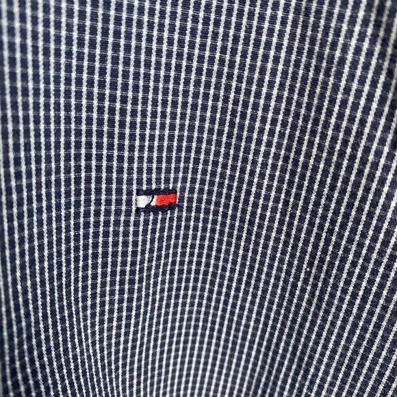 Tommy Hilfiger Men's Bluish-grey Graph Check Long Sleeve Button Up Shirt XXL - Picture 3 of 9